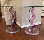 Muniz Violet Occasional Lucite/Acrylic Side Table (2 Available)