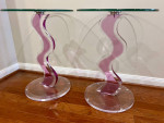 Muniz Violet Occasional Lucite/Acrylic Side Table (2 Available)