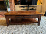 Solid wood coffee table