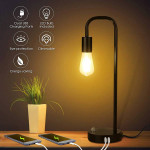 Industrial Table Lamp Dimming Modern 2 USB Ports