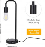 Industrial Table Lamp Dimming Modern 2 USB Ports