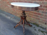 1850's Victorian Rosewood Occasional Table with Marble Top
