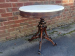 1850's Victorian Rosewood Occasional Table with Marble Top