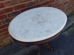 1850's Victorian Rosewood Occasional Table with Marble Top