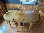 Antique Wooden Dining table and 6 chairs