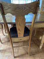 Antique Wooden Dining table and 6 chairs