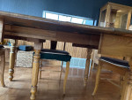 Antique Wooden Dining table and 6 chairs