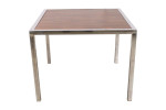 Mid Century Modern Chrome & Rosewood Table