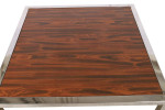 Mid Century Modern Chrome & Rosewood Table
