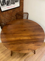 Midcentury / mid century MCM / walnut round dining table
