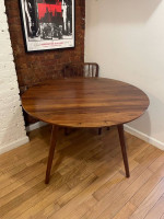 Midcentury / mid century MCM / walnut round dining table
