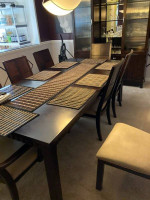 Metro Dinning Room Table, 8x Chairs, & Buffet + Hutch