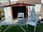 Outdoor patio table and chairs