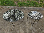 Mirror Topped Coffee Table &Matching Side Table