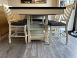 Table Set with Four Chairs and Bench