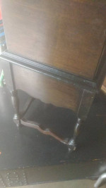 Antique Wood Table Tobacco Smoking Humidor Pipe Cigar Stand Cabinet