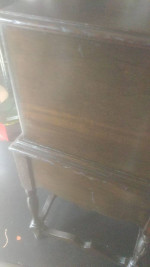 Antique Wood Table Tobacco Smoking Humidor Pipe Cigar Stand Cabinet