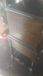 Antique Wood Table Tobacco Smoking Humidor Pipe Cigar Stand Cabinet