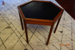 Rare: MCM danish teak hexagonal side table Hans Andersen