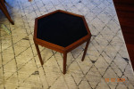 Rare: MCM danish teak hexagonal side table Hans Andersen