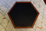 Rare: MCM danish teak hexagonal side table Hans Andersen
