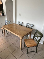 Dinette set, one (1) table and four (4) chairs