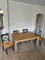 Dinette set, one (1) table and four (4) chairs