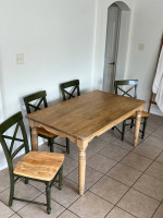 Dinette set, one (1) table and four (4) chairs