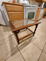 Coffee table with glass top