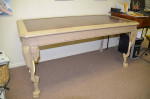 Michael Desantis Designer Library Table Desk Leather Top Elephant Legs