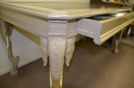 Michael Desantis Designer Library Table Desk Leather Top Elephant Legs