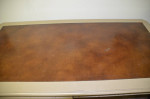 Michael Desantis Designer Library Table Desk Leather Top Elephant Legs