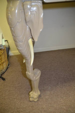 Michael Desantis Designer Library Table Desk Leather Top Elephant Legs