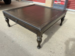 Traditional coffee table 48 inches chicolate brown stain