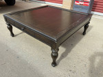 Traditional coffee table 48 inches chicolate brown stain
