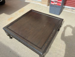 Traditional coffee table 48 inches chicolate brown stain