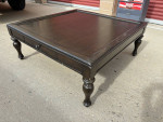 Traditional coffee table 48 inches chicolate brown stain