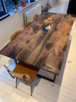 Dining Table Imported from Paris, Reclaimed Barn Wood, Seats 8-12