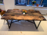 Dining Table Imported from Paris, Reclaimed Barn Wood, Seats 8-12