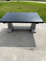 Solid wood farmhouse pedestal coffee table