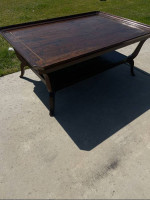 Large wood coffee table