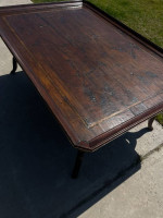 Large wood coffee table