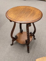 French Mahogany Lamp Accent Side Table