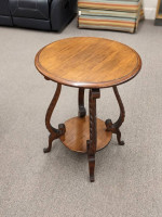 French Mahogany Lamp Accent Side Table