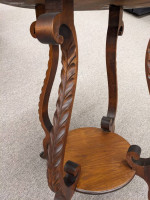 French Mahogany Lamp Accent Side Table