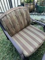Outdoor fire pit table and chairs