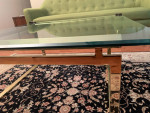 Mid Century Modern Brass Glass Coffee Table
