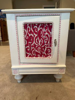 White Nightstand Table