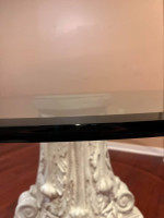3/4" thick 54" diameter glass table top and table stand