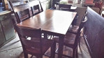 Pub Height Table w. 6 Chairs